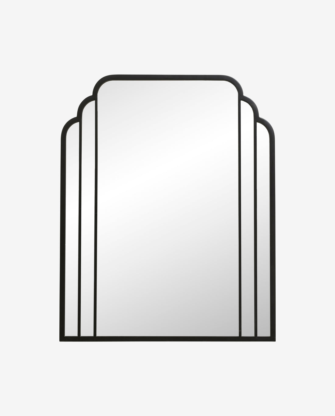 Skylark mirror in iron, 102x82 cm - black