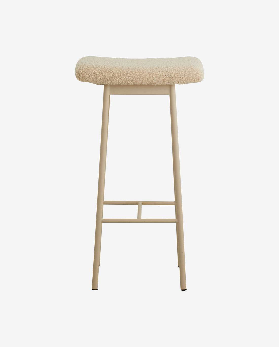 Zala bar stool with imitation lambskin - beige