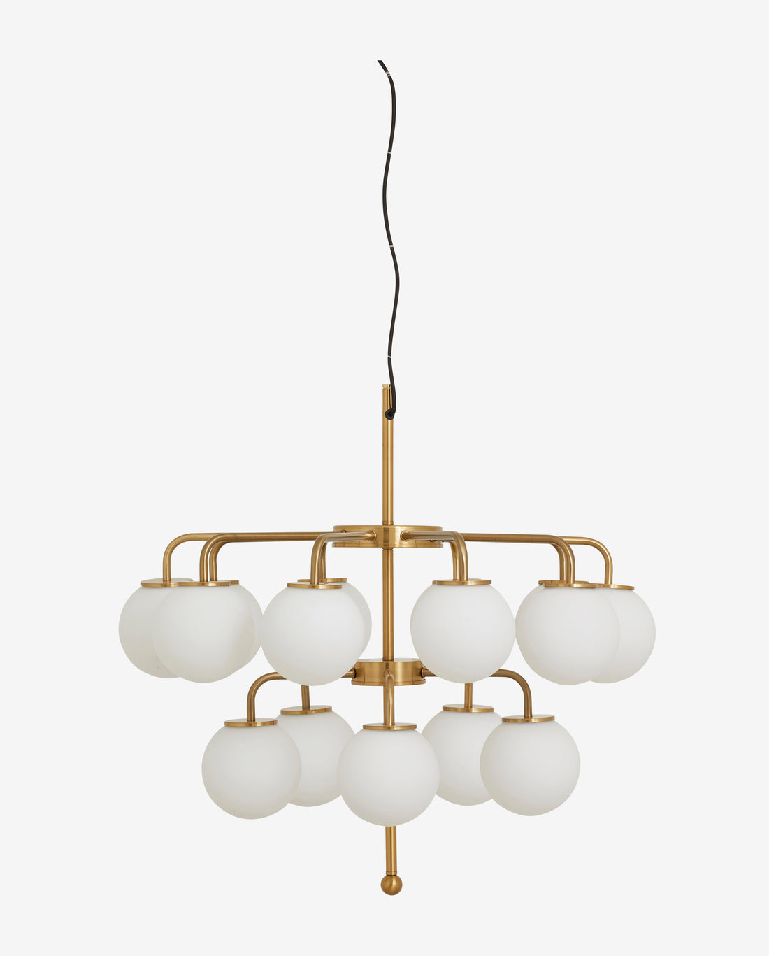 Palma chandelier - Ø74 cm - brass/white