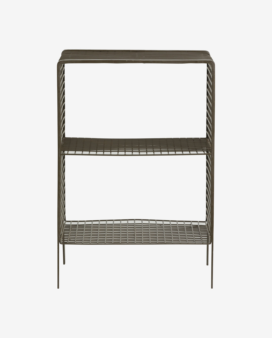 Tuo bedside table/side table in iron - 40x30 cm - olive green