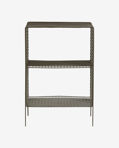 Tuo bedside table/side table in iron - 40x30 cm - olive green