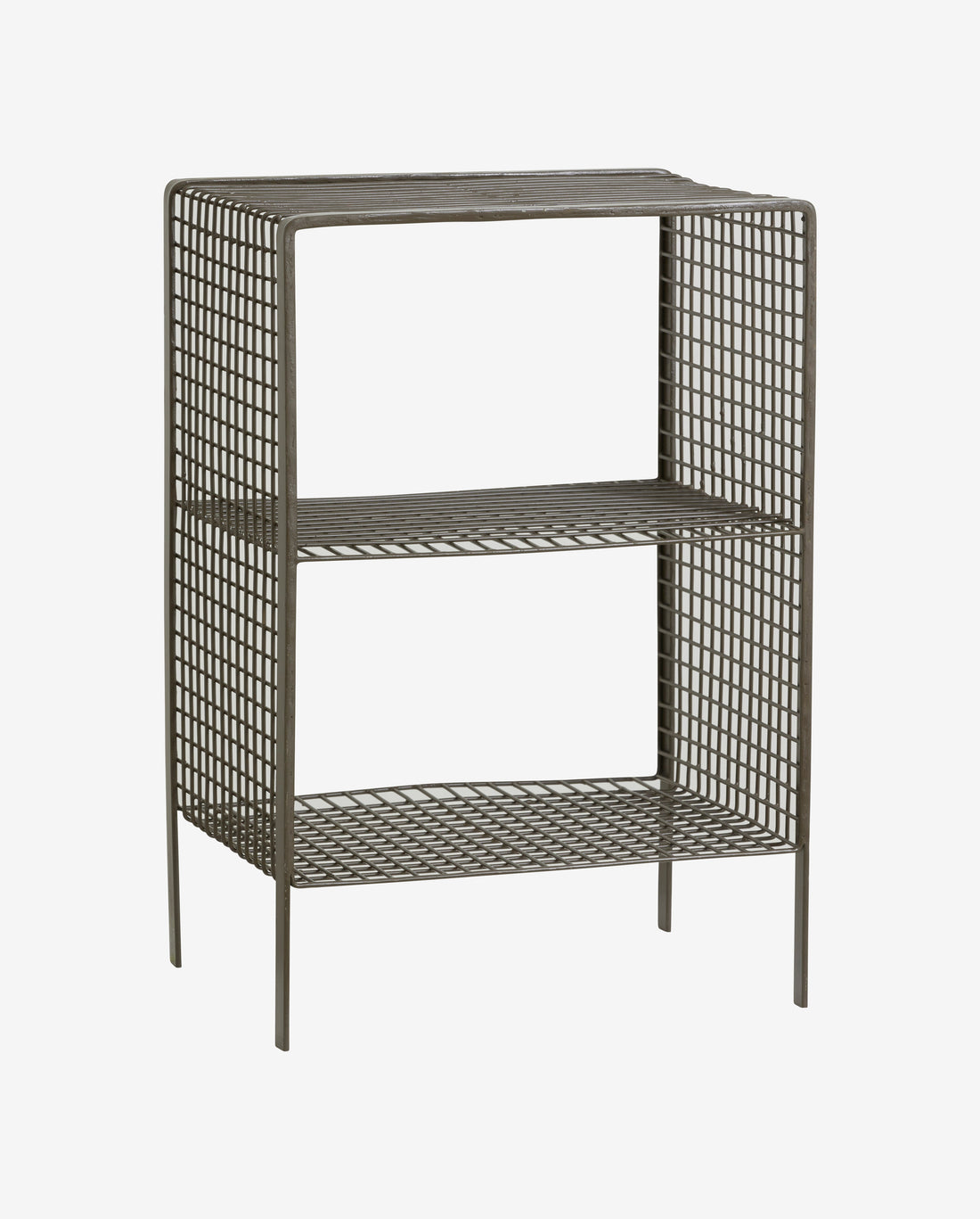 Tuo bedside table/side table in iron - 40x30 cm - olive green