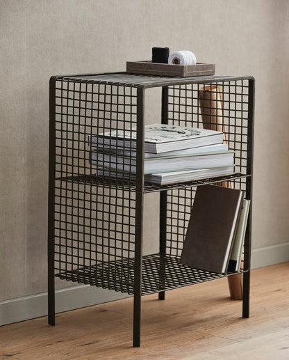 Tuo bedside table/side table in iron - 40x30 cm - olive green