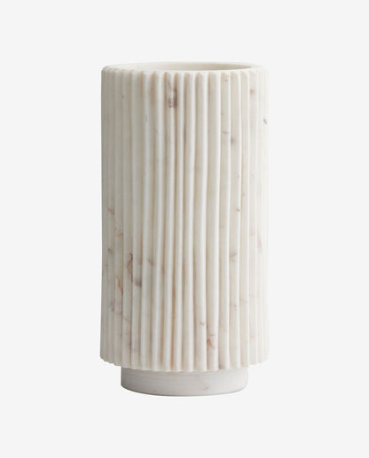 Loon vase - white marble