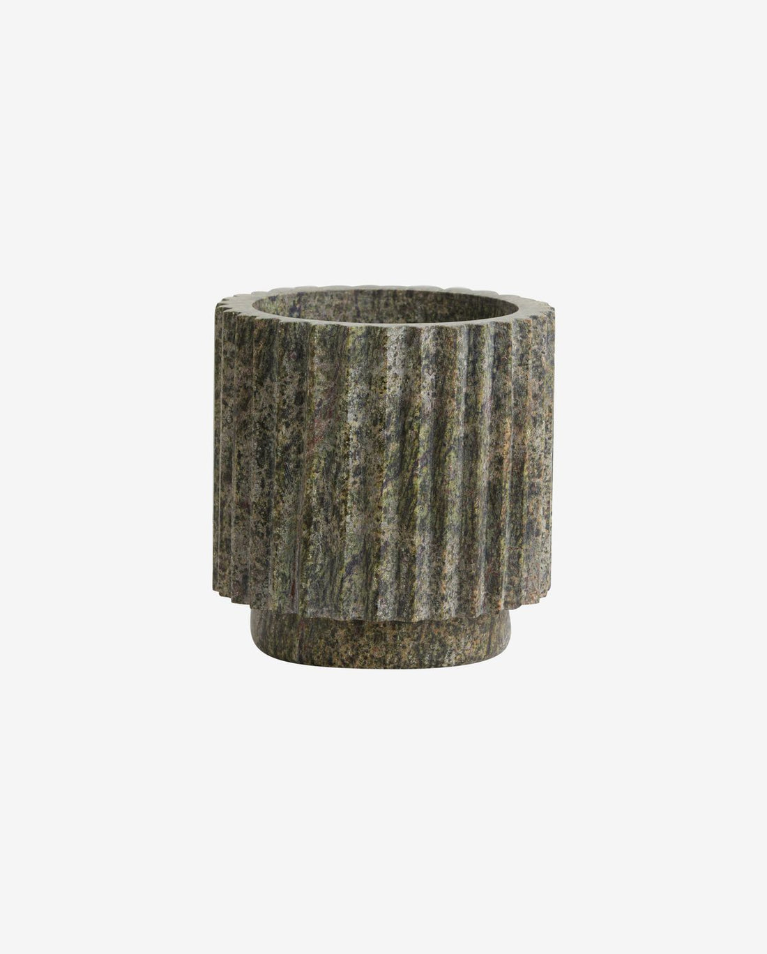 Loon herbal pot - green marble