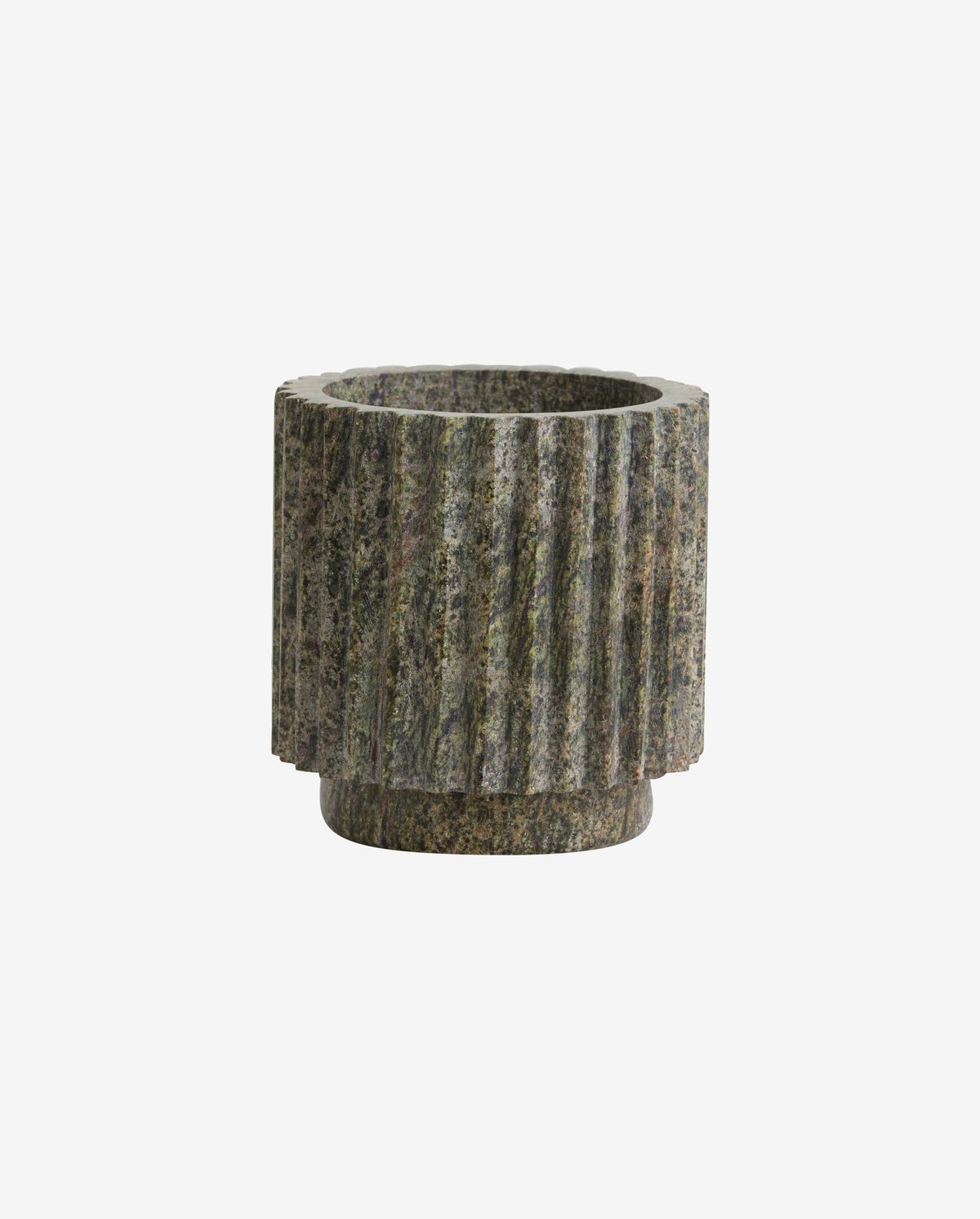 Loon herbal pot - green marble