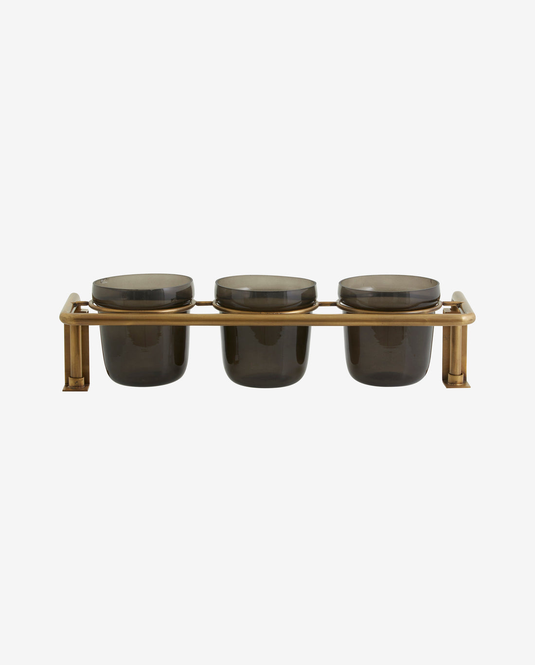 Fidra Storage Shelf - Black/brass finish