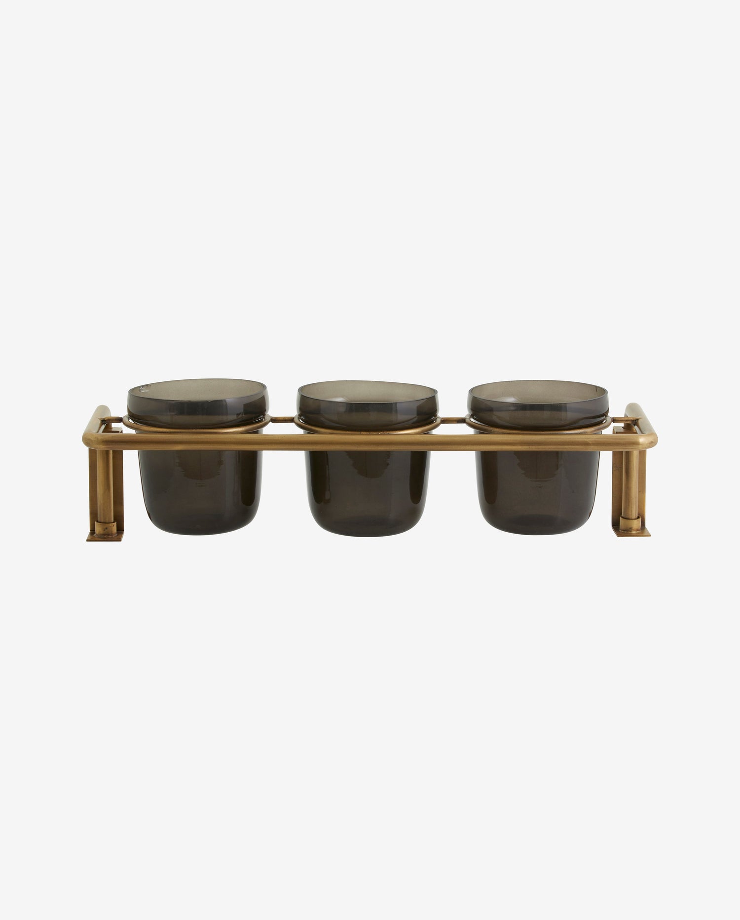 Fidra Storage Shelf - Black/brass finish