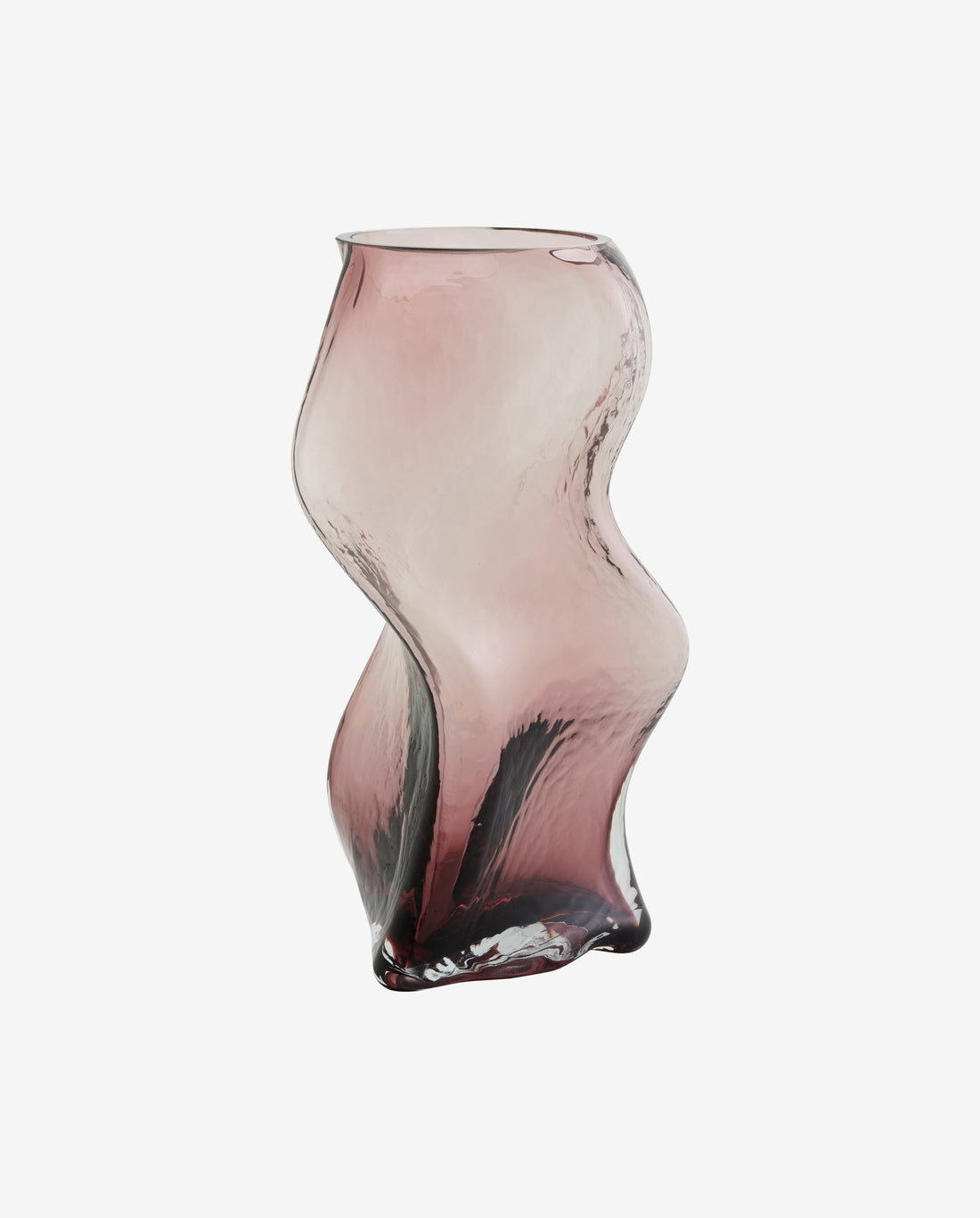 Sable vase in glass H30 cm - purple