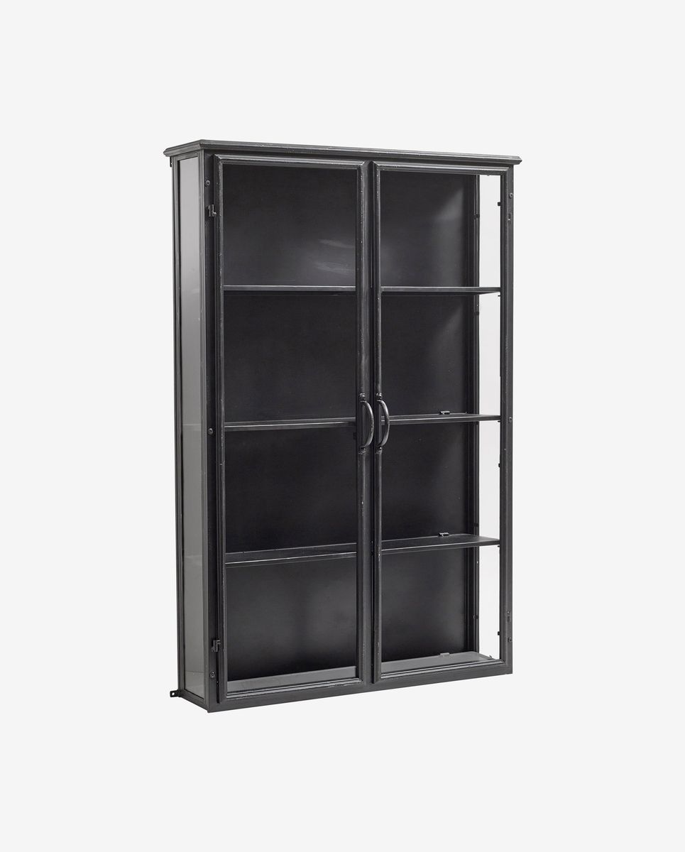 Downtown wall cabinet in iron - 121x80 - black