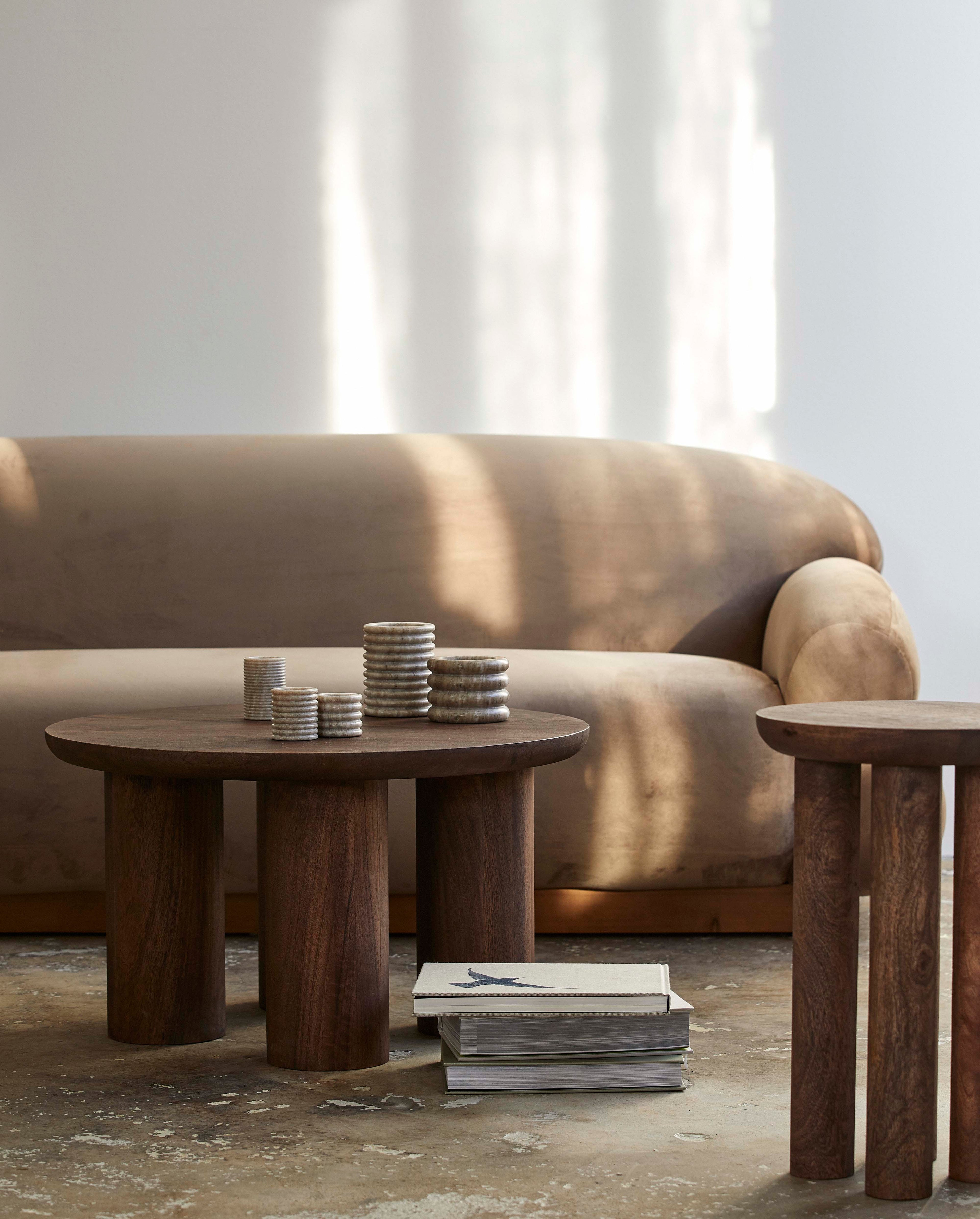 Helin coffee table in mango trees - H40 cm - dark brown