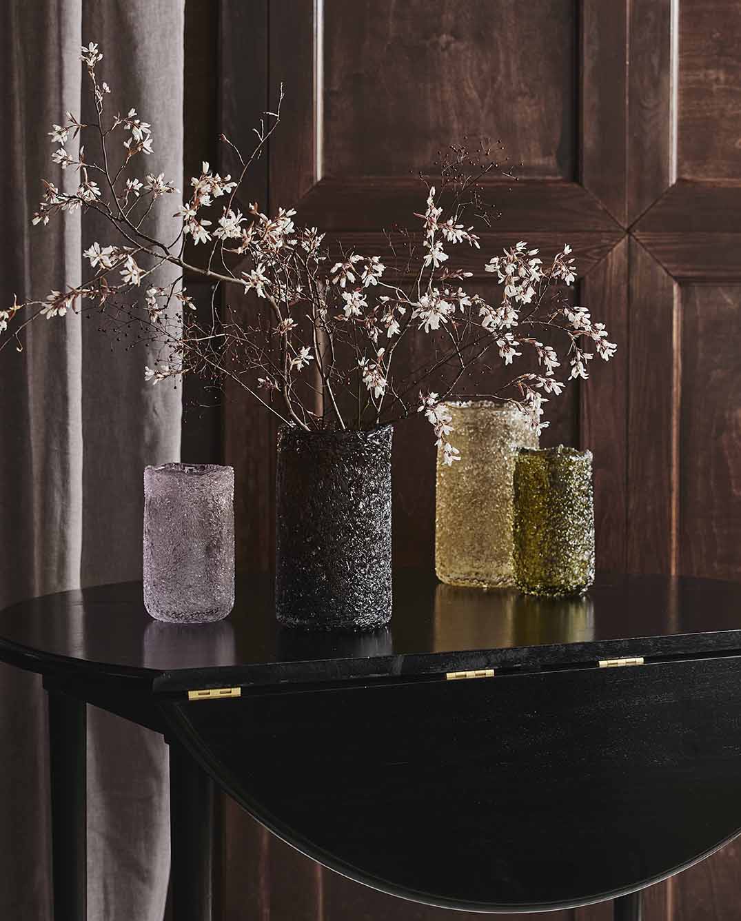 Clyde Glass Vase - H25 cm - Brown