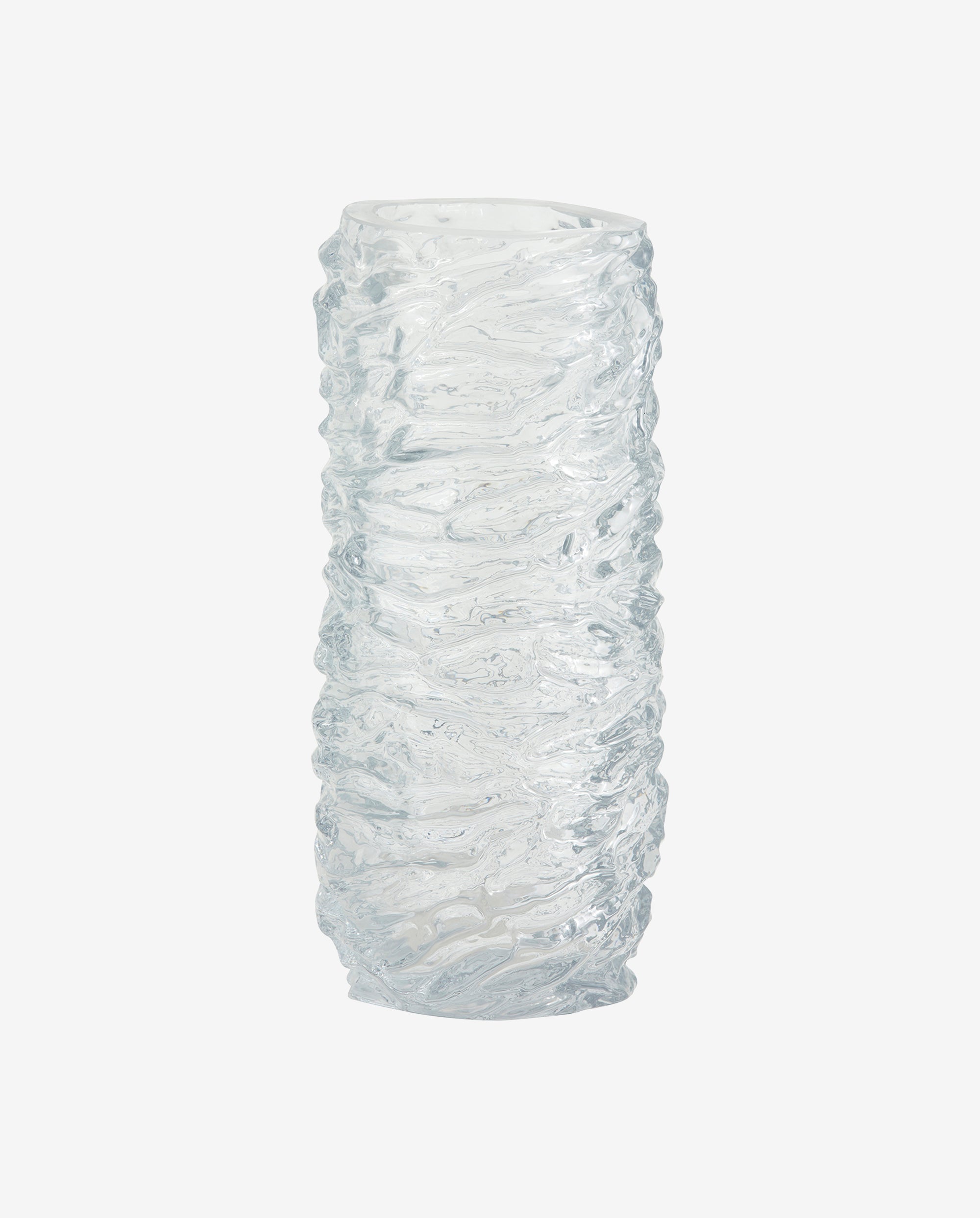 Maio Glass Vase - H28 cm - Clear glass