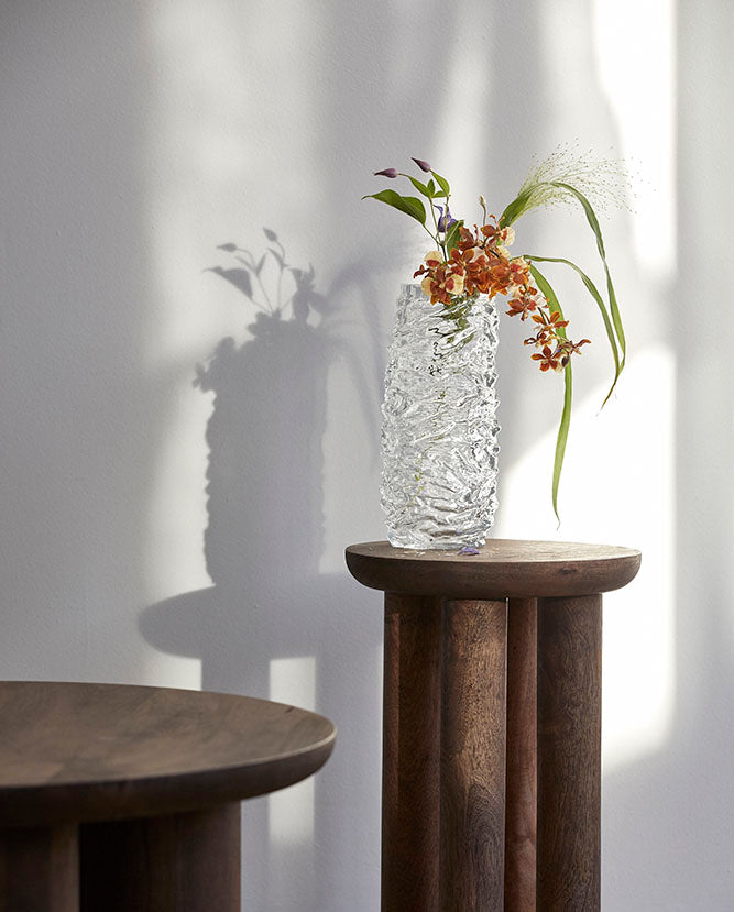 Maio Glass Vase - H28 cm - Clear glass