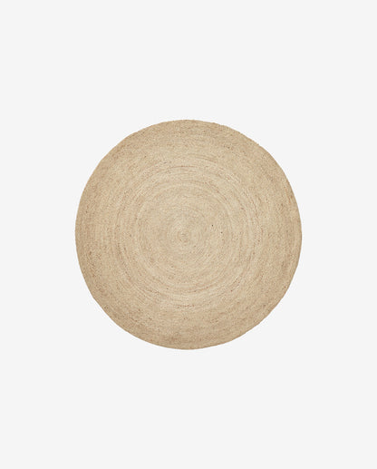 Round blanket in jute - Ø150 cm - nature