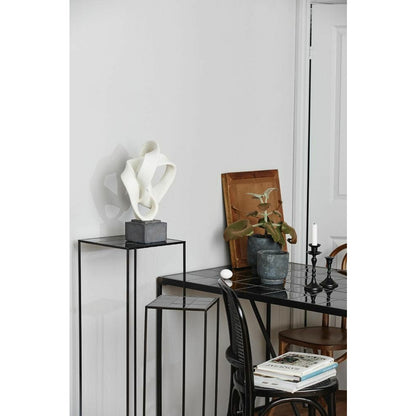 Rosala sculpture for decoration - H43 cm - black and white