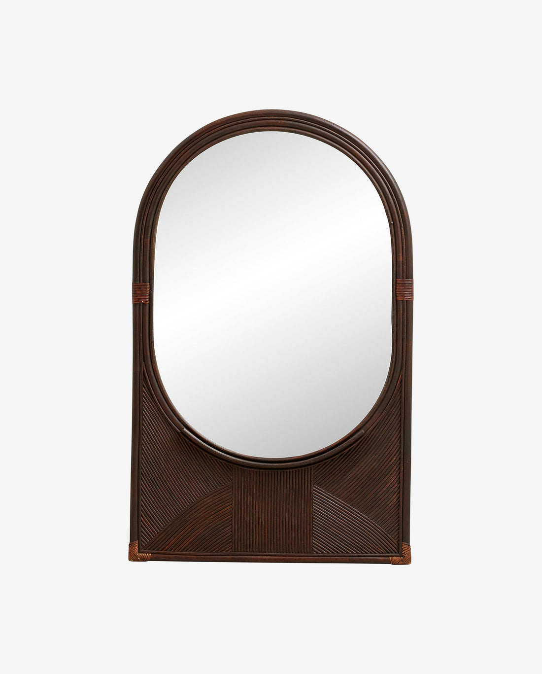 Tura mirror with wooden frame - 140x85 cm - brown