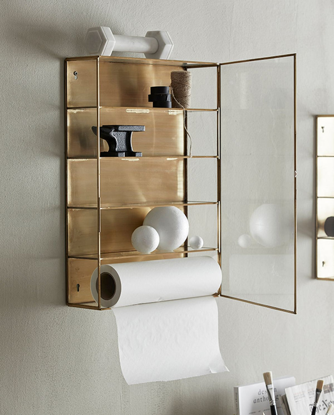 ADA wall cabinet in iron, s, 40x20 - gold finish
