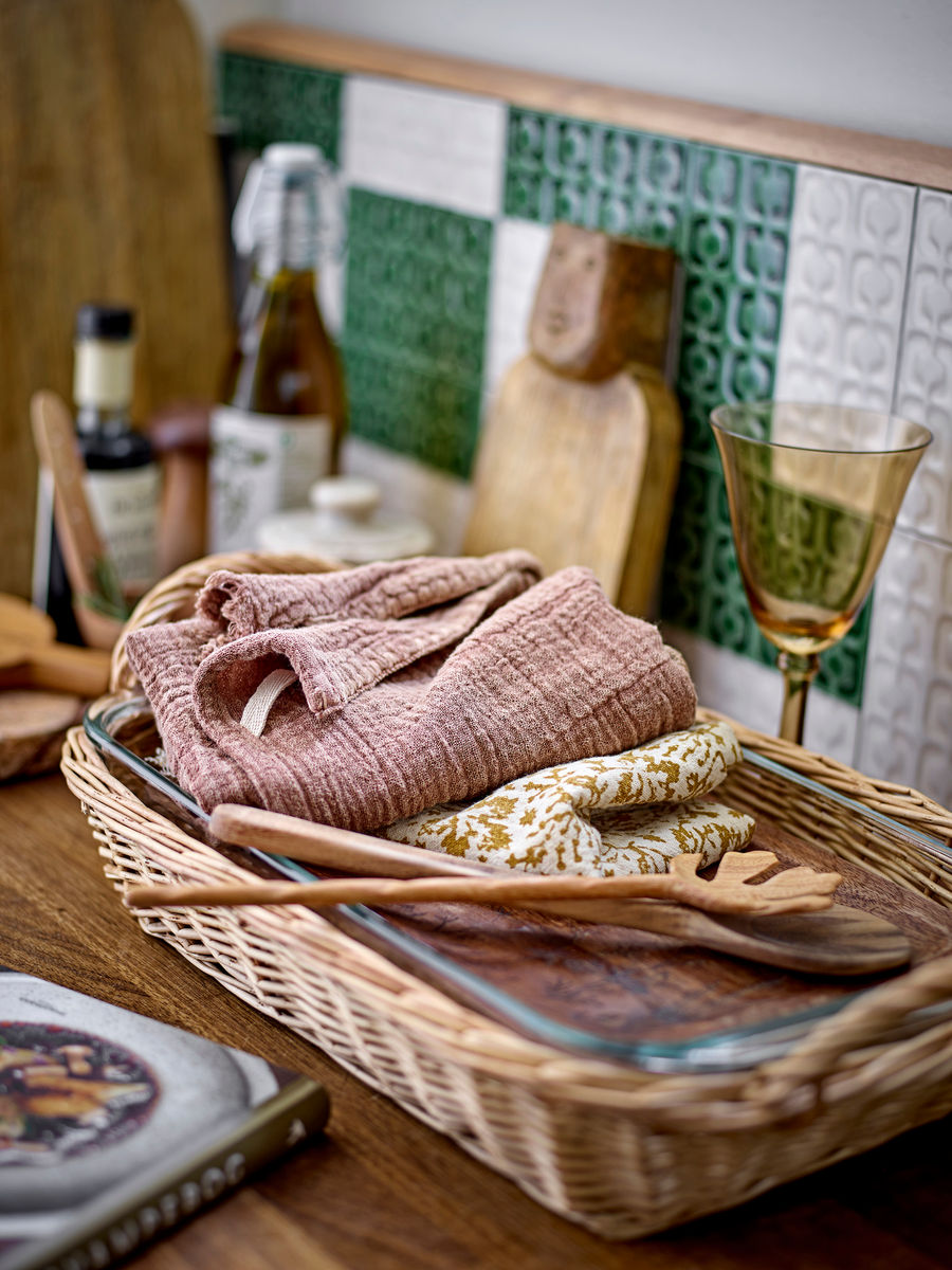 Bloomingville Bejan tea towel, brown, cotton