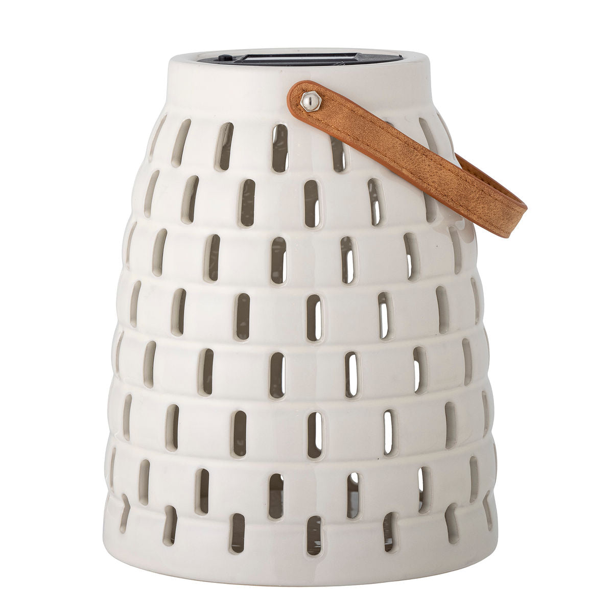 Bloomingville Treillis Solar Cell lanterns, Nature, Stoneware