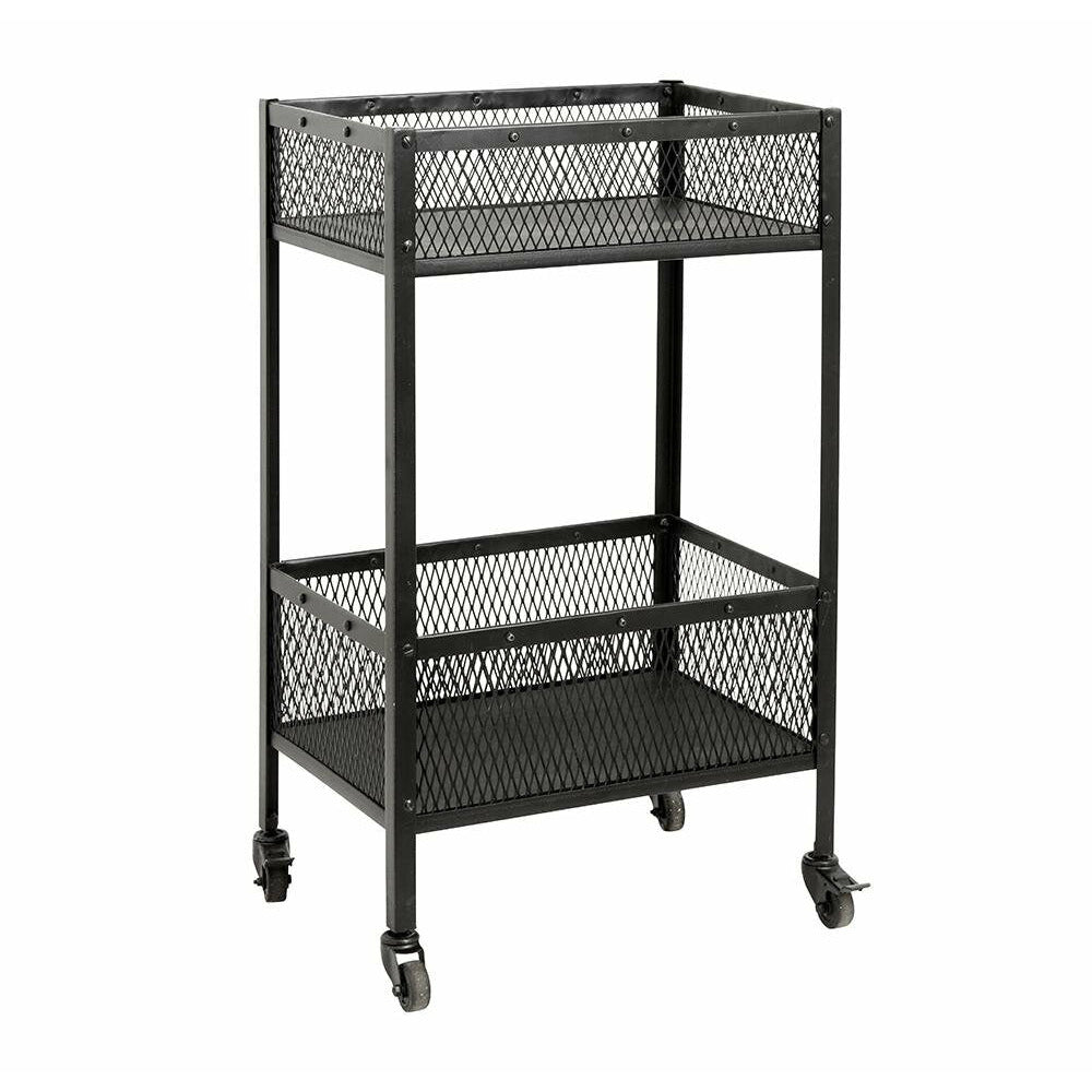 Nordal Easy Rolling Table in Iron - 54x38 cm - Black