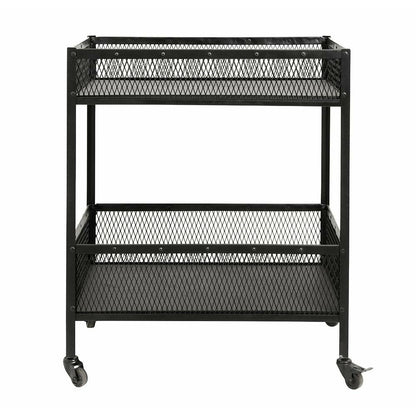 Nordal Easy Rolling Table in Iron - 77x54 cm - Black