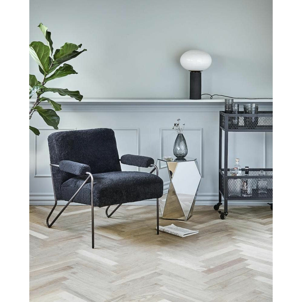 Nordal Easy Rolling Table in Iron - 77x54 cm - Black