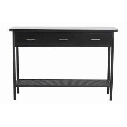 Nordal Arda Console table in wood with 3 drawers - 120x40 - black