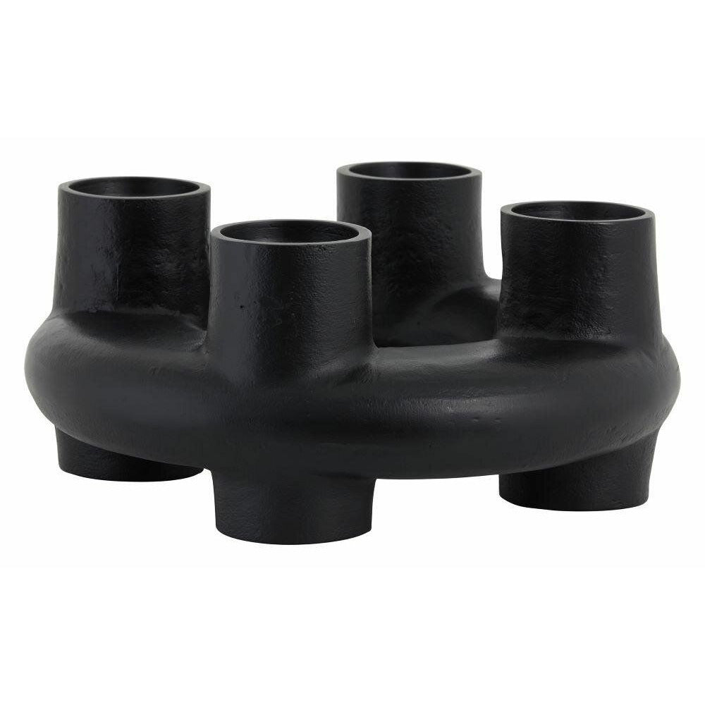 Nordal SENJA candle holder for 4 block candles - ø37 cm - black