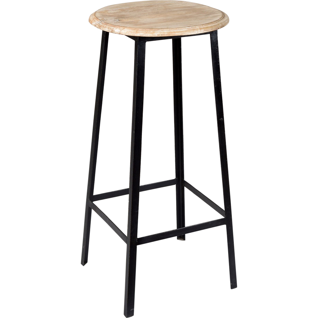 Trademark Living Holly bar stool with wooden seat