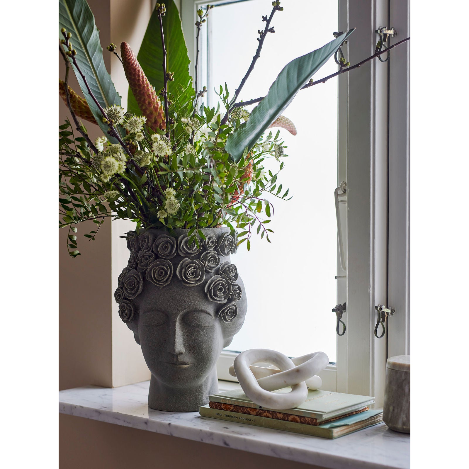 Bloomingville Akira vase, gray, stoneware