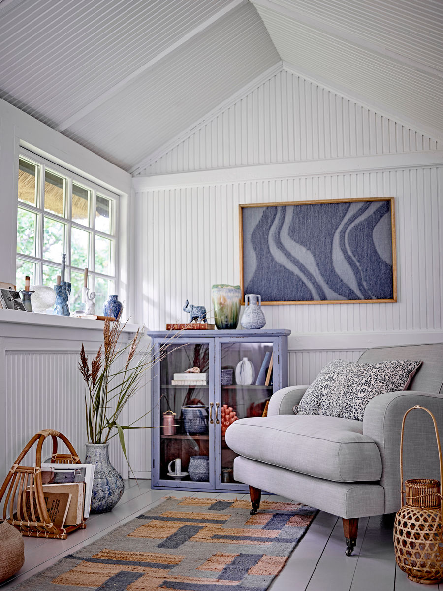 Creative Collection Niin Deko Vase, Blue, Terracotta