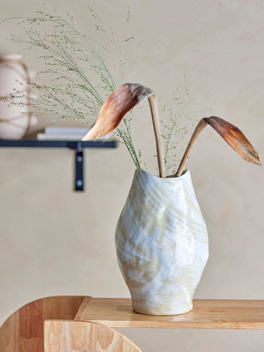 Bloomingville Obsa Vase, Natur, Stentøj - Bloomingville - DesignGaragen.dk