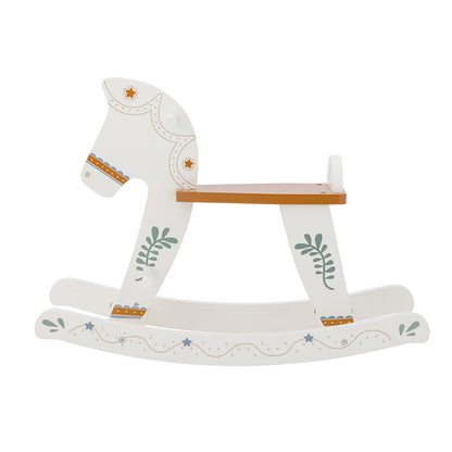 Bloomingville Mini Ruddy Ginging Horse, Horse, White, MDF