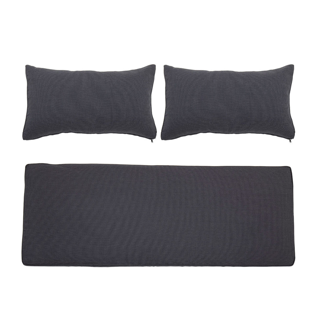 Bloomingville Mundo pillowcases (without filling), gray, polyester