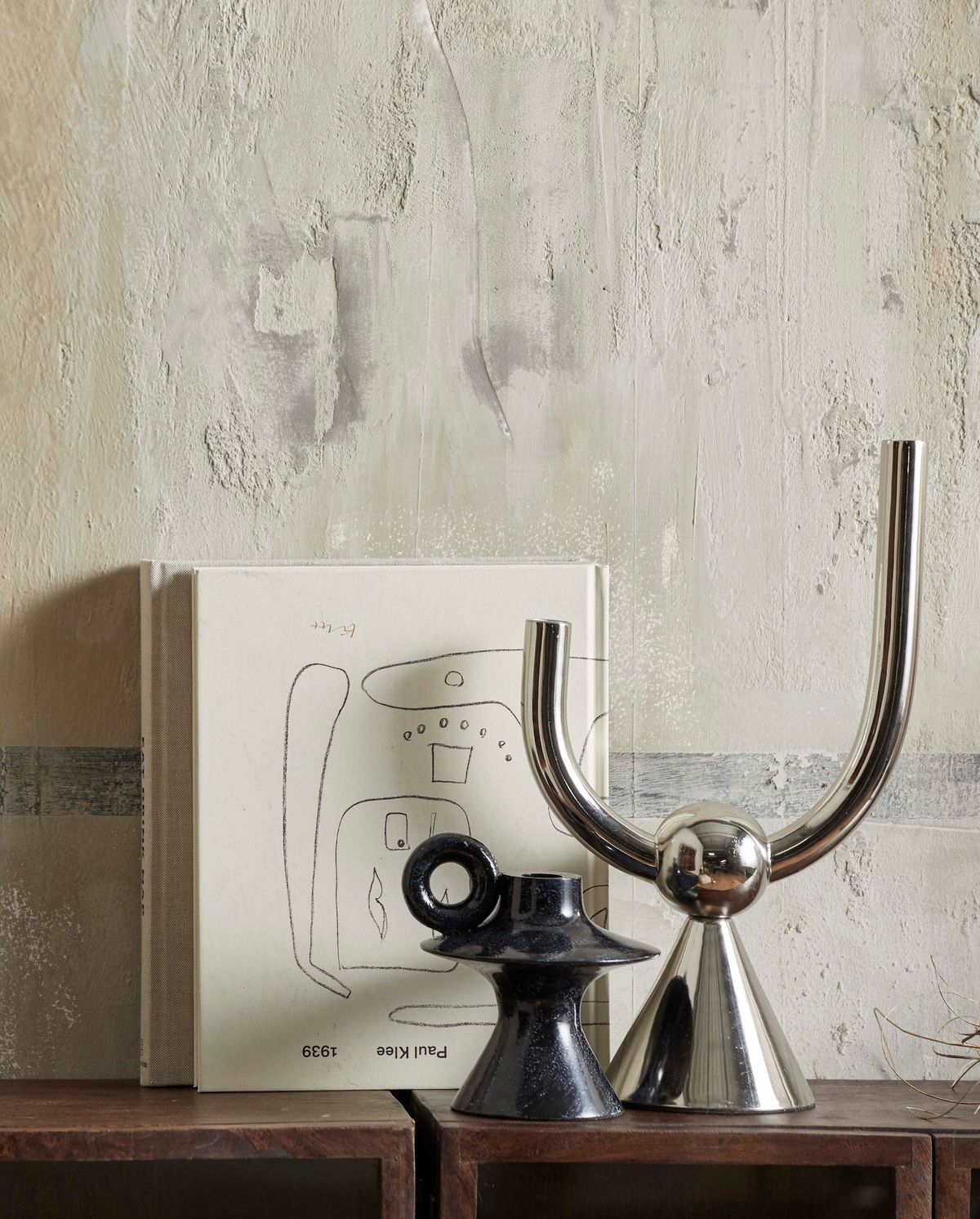 Corfu candlestick - chrome