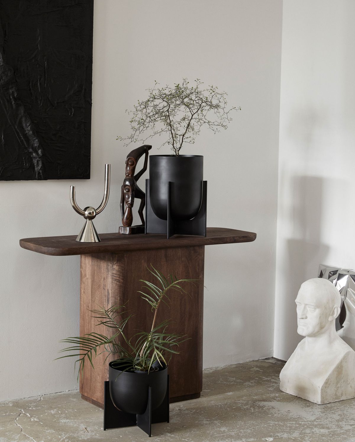 Corfu candlestick - chrome