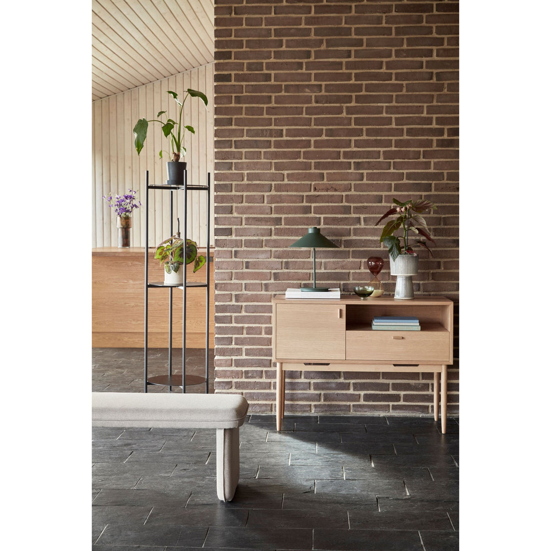 Hübsch Mellow Bench - Sand 100x38xH40cm
