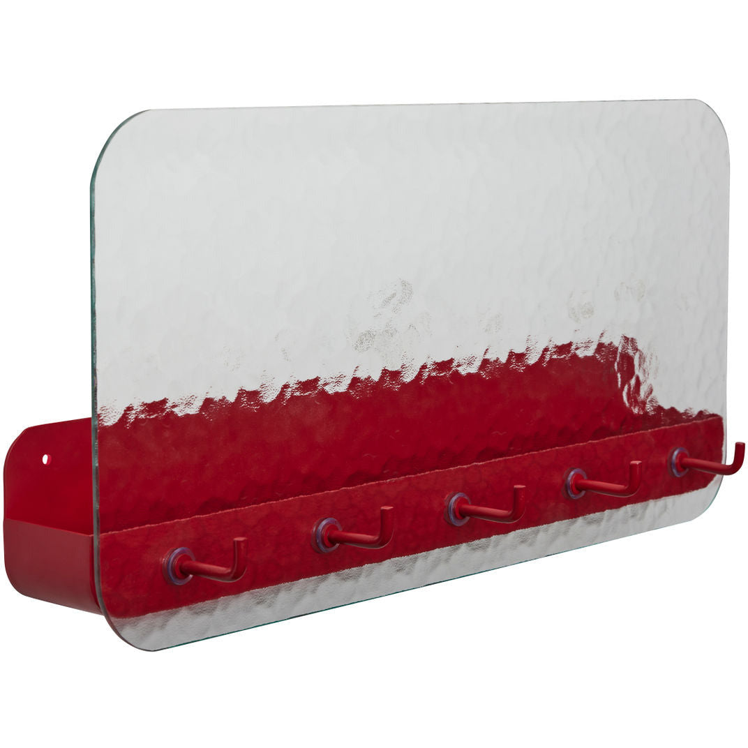 Hübsch Shack shelf textured/red