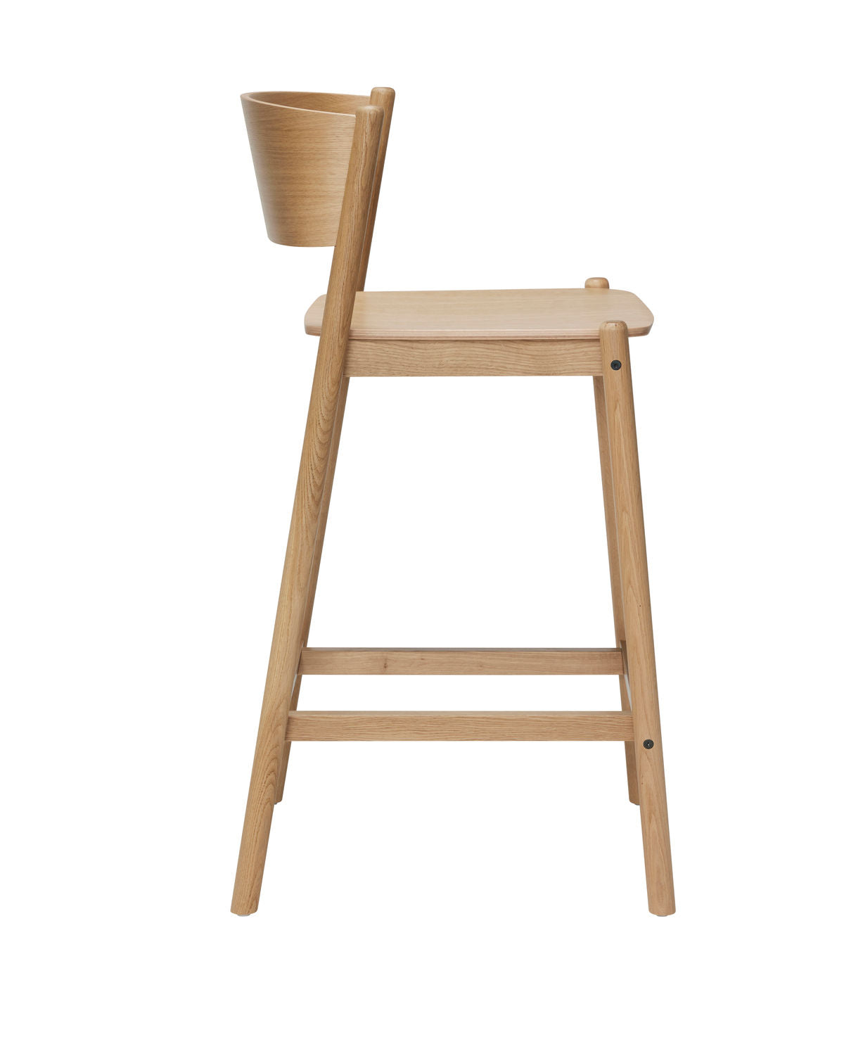 Hübsch oblique bar stool nature