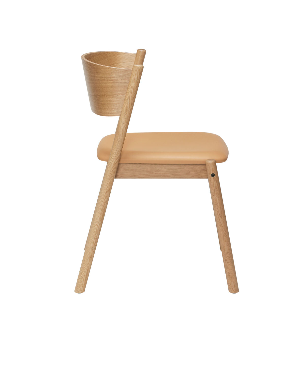 Hübsch oblique dining chair seat nature