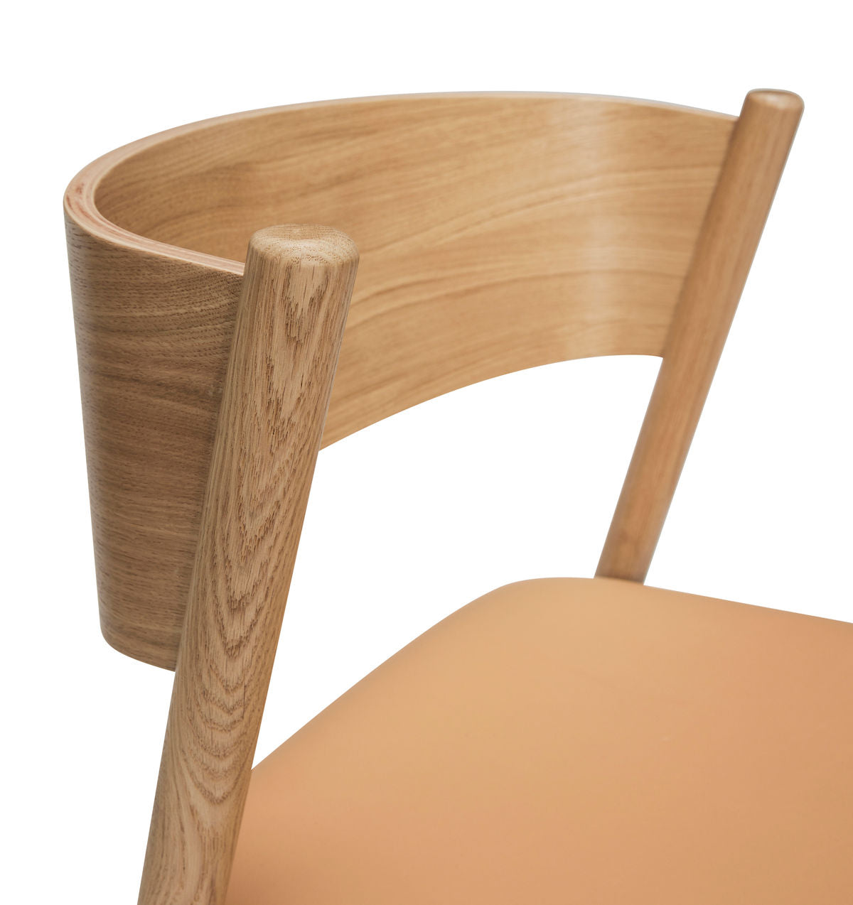 Hübsch oblique dining chair seat nature