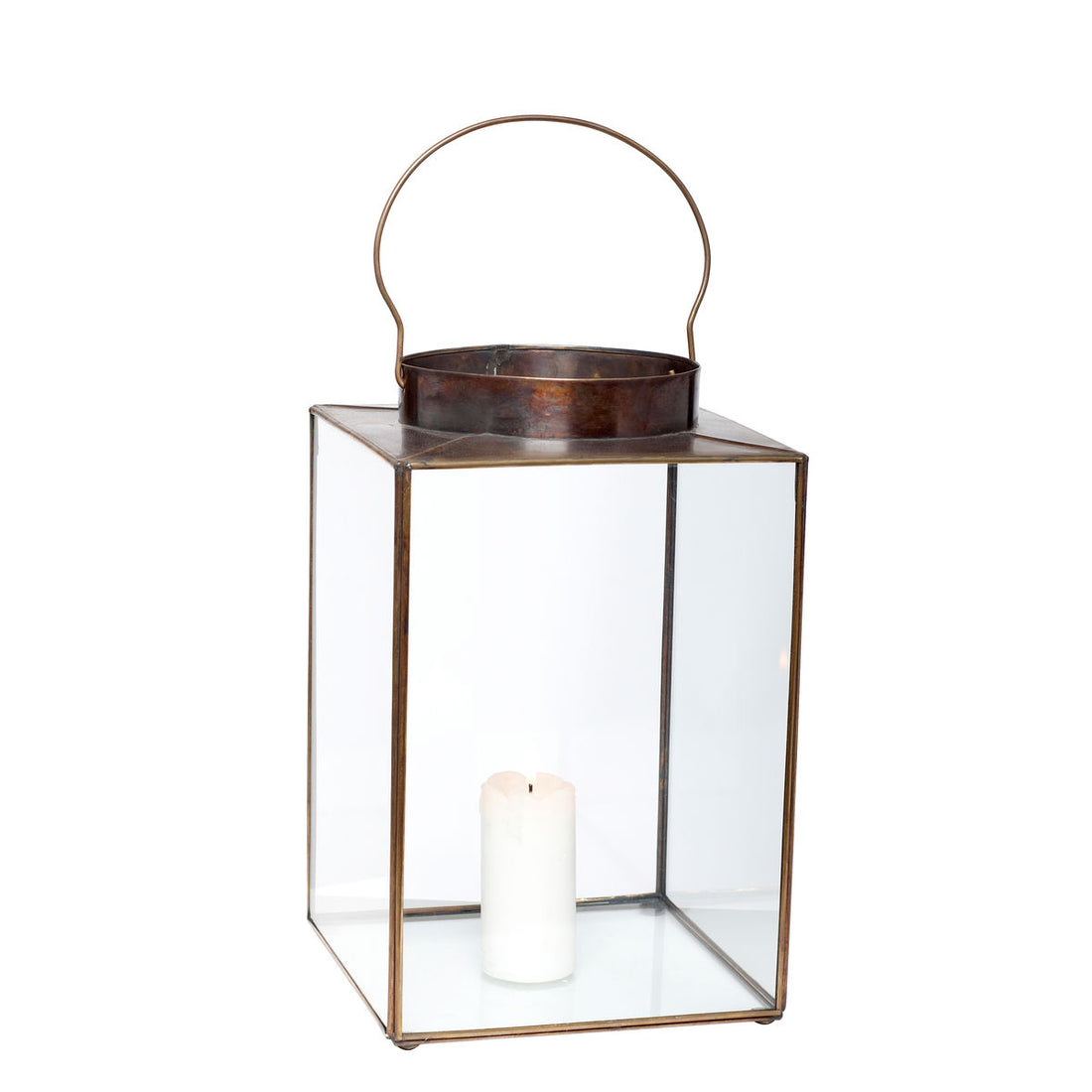 Pretty panorama lanterne medium bruneret brass