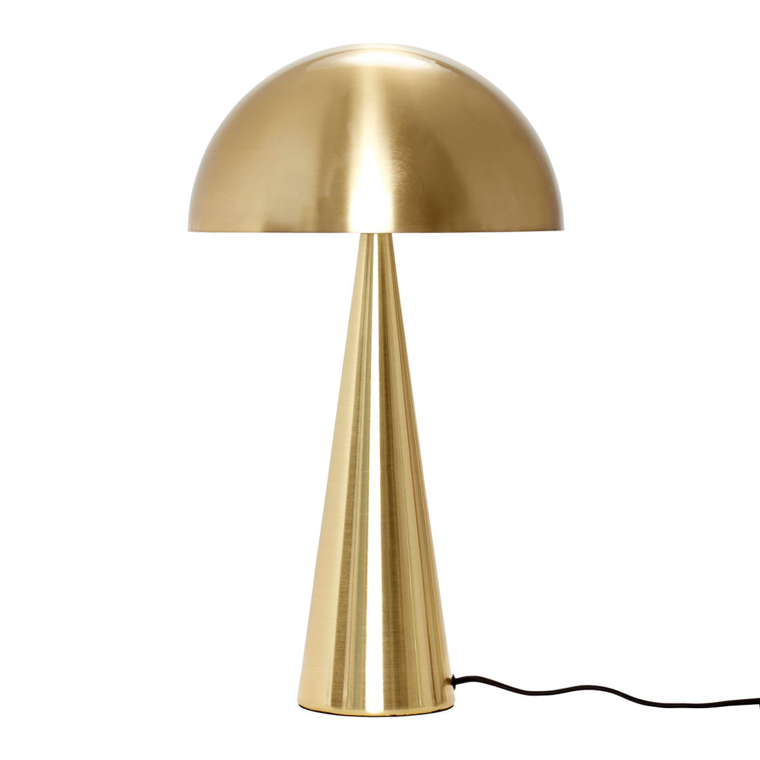 Hübsch mush table lamp high brass color