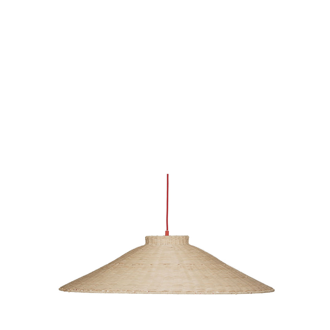 Hübsch Chand Ceiling Lamp Trapez Red/Nature