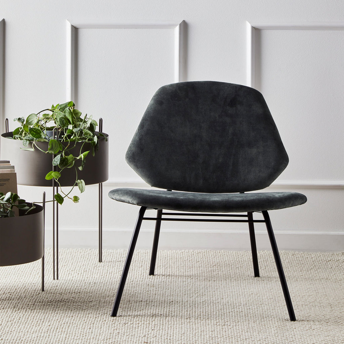 WOUD - Lean lounge chair - Dusty green - WOUD - DesignGaragen.dk