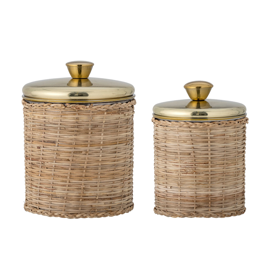 Bloomingville Abas Jar w/Lid, Brass, Stainless Steel