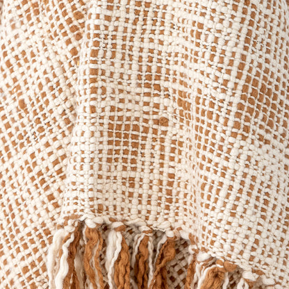 Bloomingville Giulia Plaid, Natur, Bomuld - Bloomingville - DesignGaragen.dk