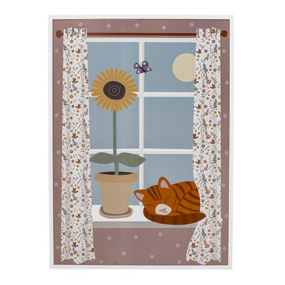 Bloomingville mini nuala illustration with frame, white, guy
