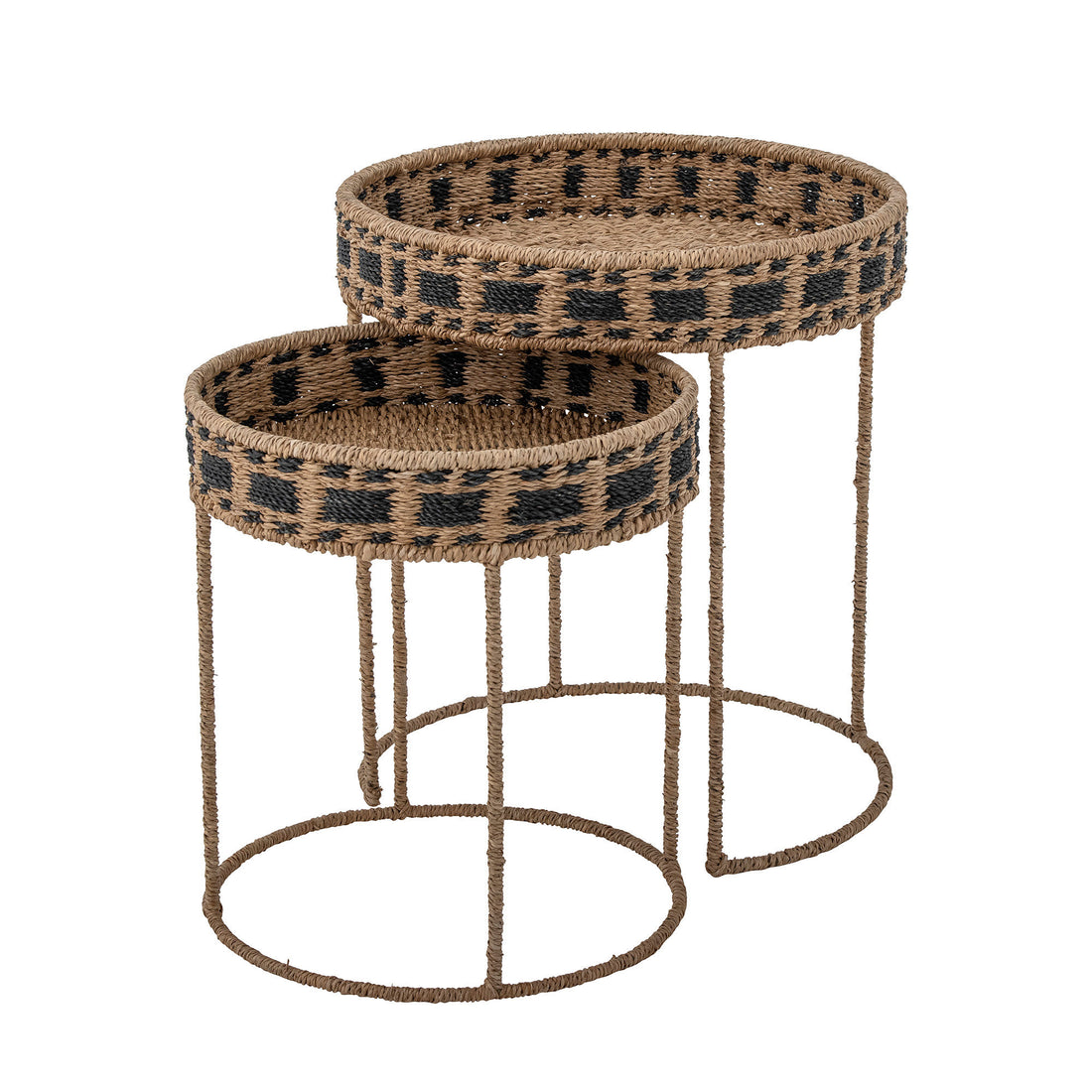 Creative Collection Nore Tray Table, Brown, Bankuan Grass